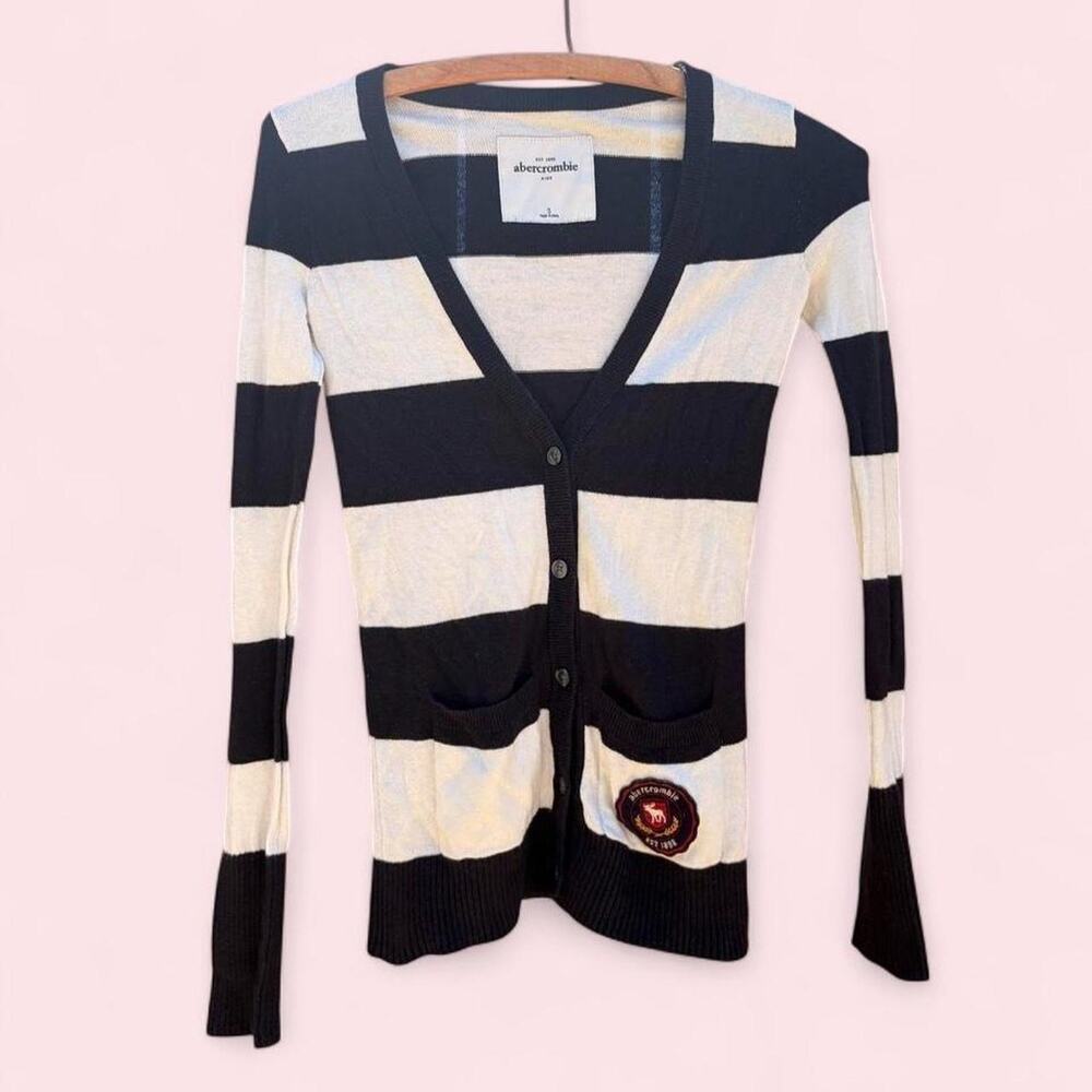 Abercrombie fitch striped cardigan